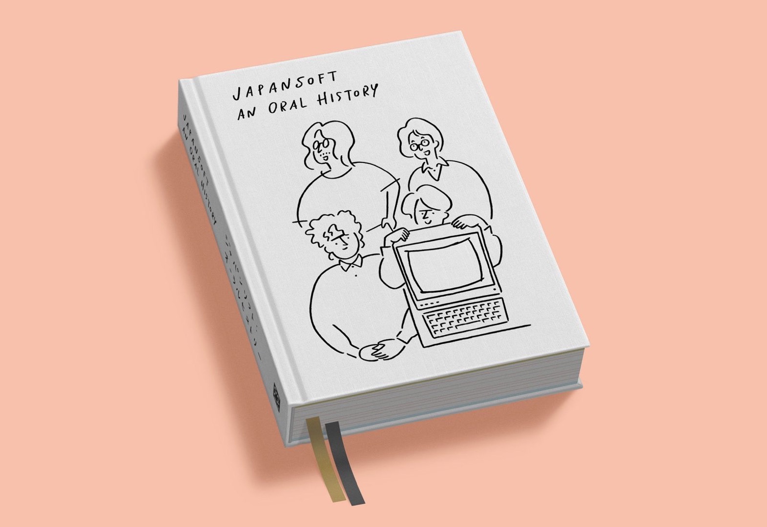 A picture of the book Japansoft: An Oral History against a soft pink background