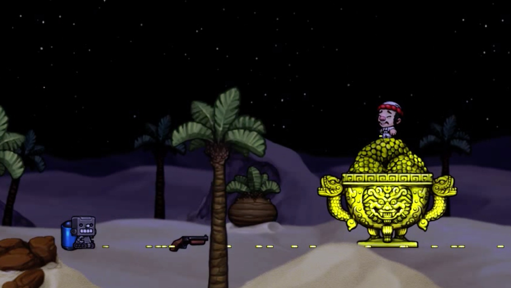 A screenshot showing Spelunky's victory screen