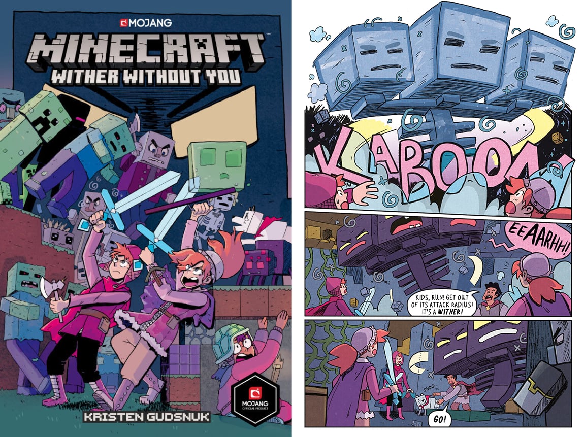 The cover and an interior page from the comic Wither Without You