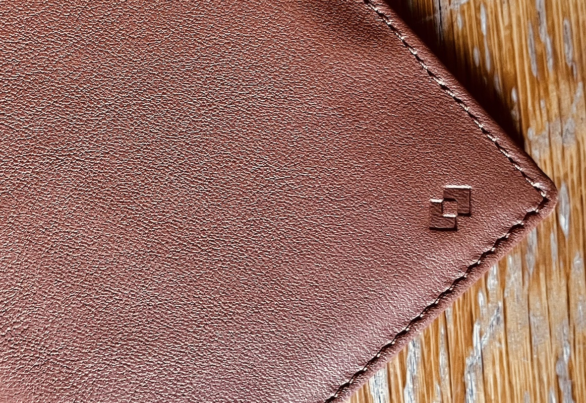 A tan-coloured wallet